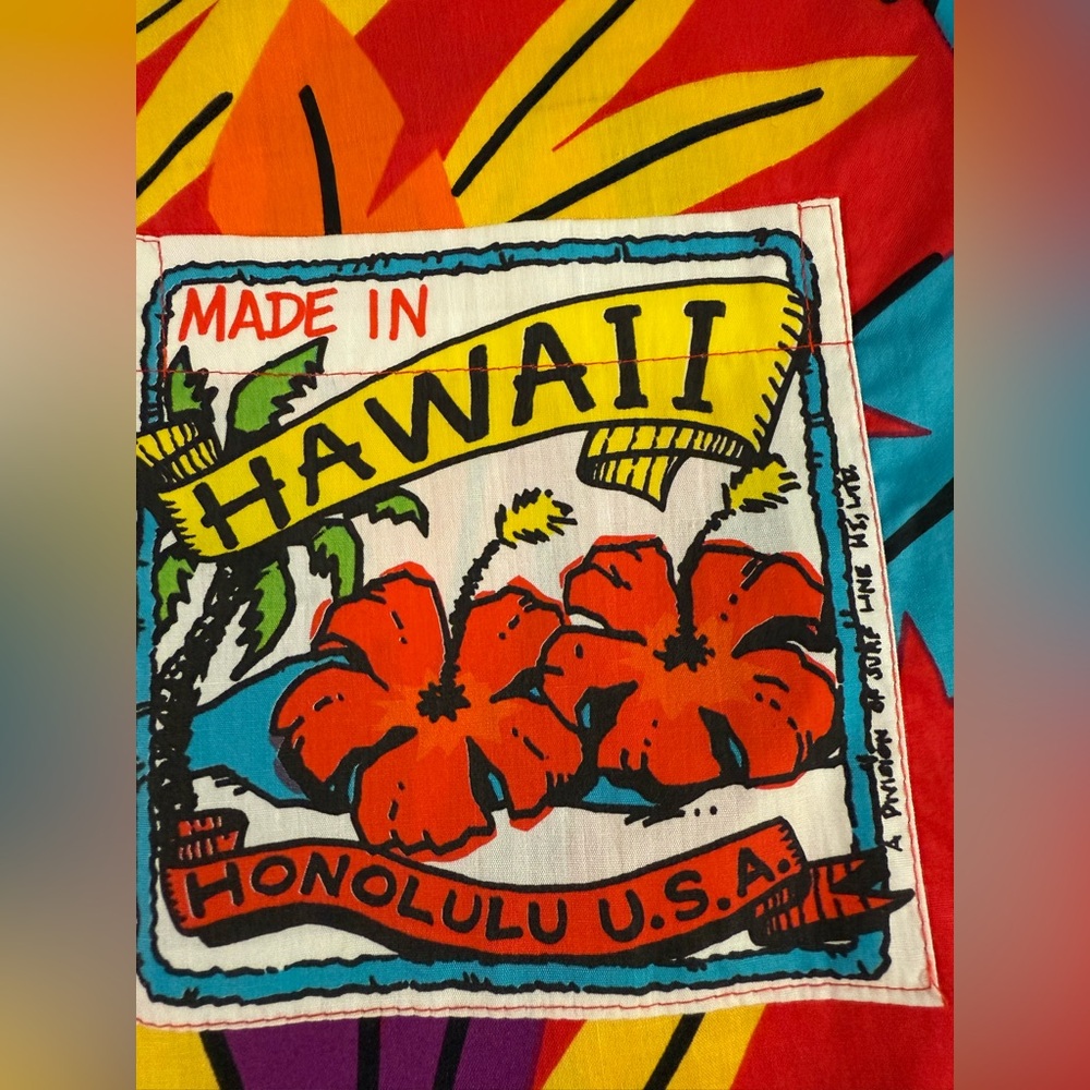 Vtg Surf Line Jams Made In Hawaii Shirt - 100% Cotton RARE Prototype Men L READ - Picture 9 of 11